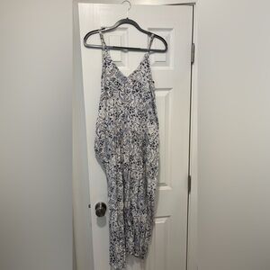 Lovestitch Blue and White Paisley Maxi Dress. S/M
